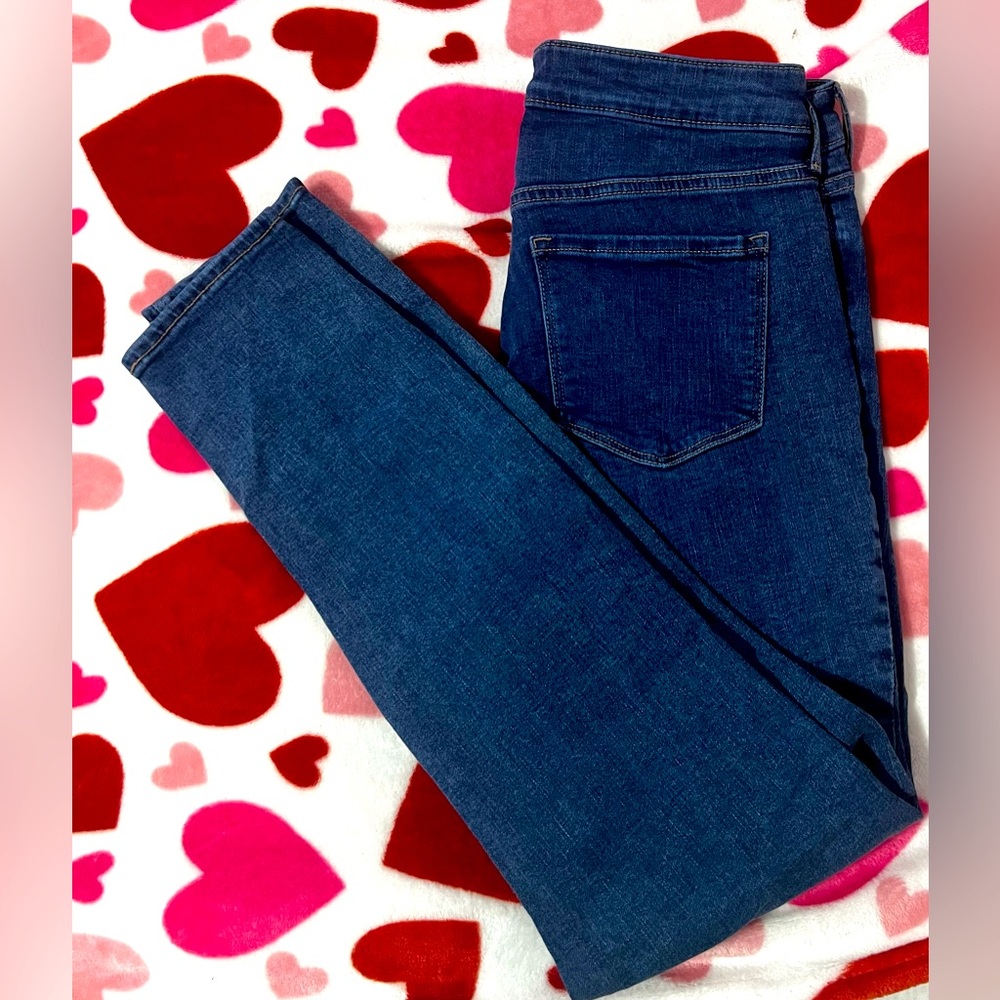 Rockstar Super Skinny High Rise Jeans Blue Stretchy Slim Pant